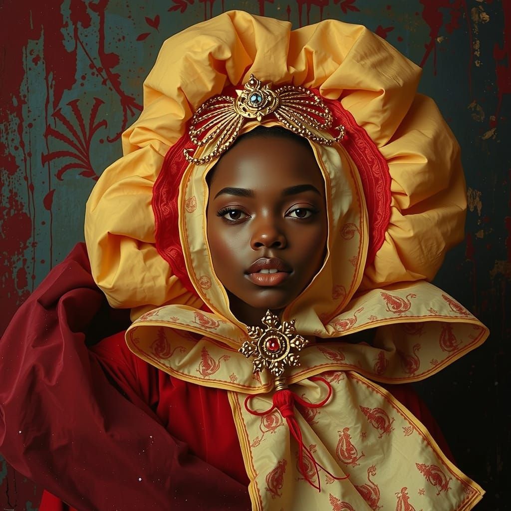 Abstract Swirling Red Forms