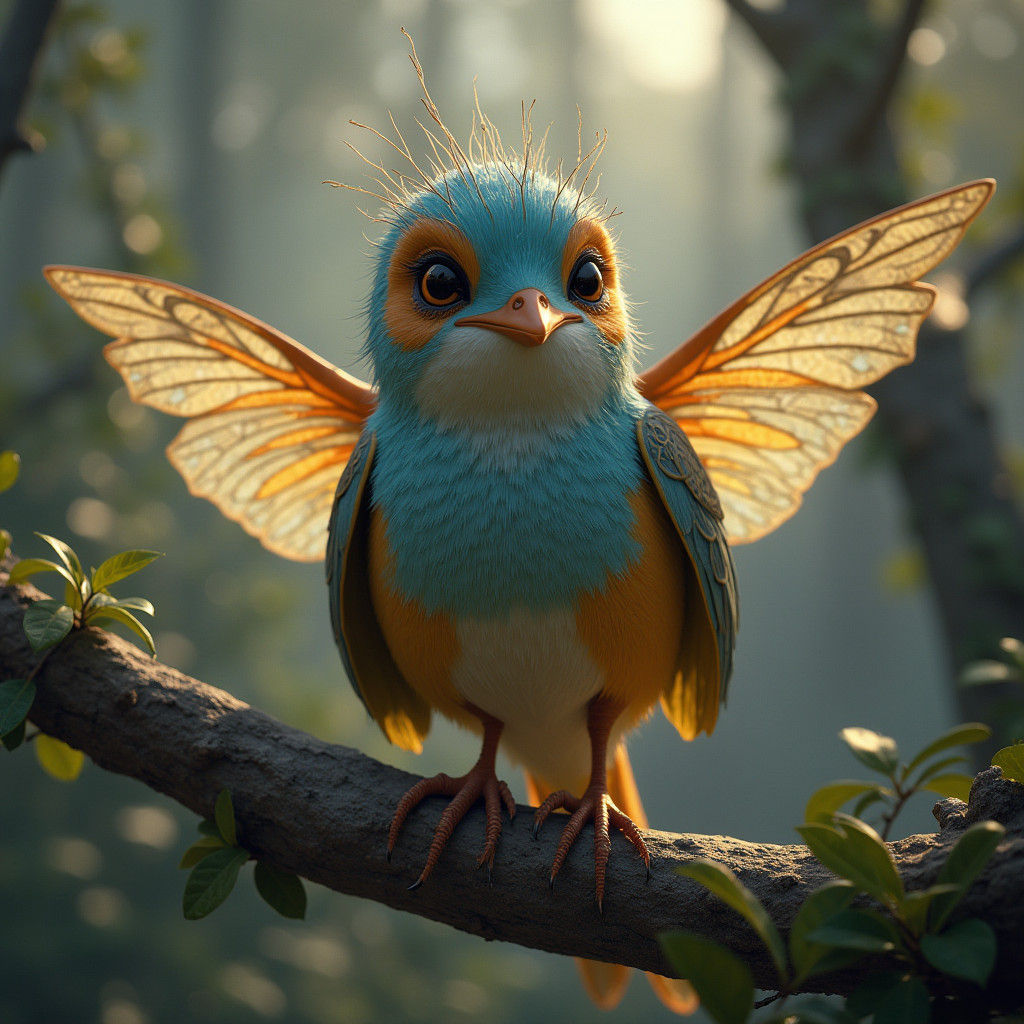 Fairy Nightingale in 3D Game Cinematic Style