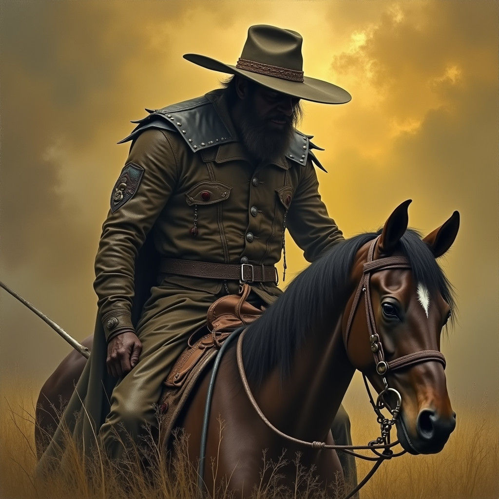 Heavy Metal Scene in Frazetta Style