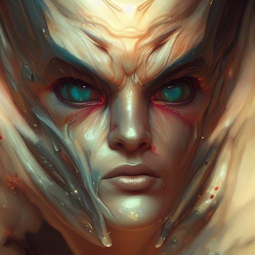 Demon Botis Portrait in Hyperdetailed Style