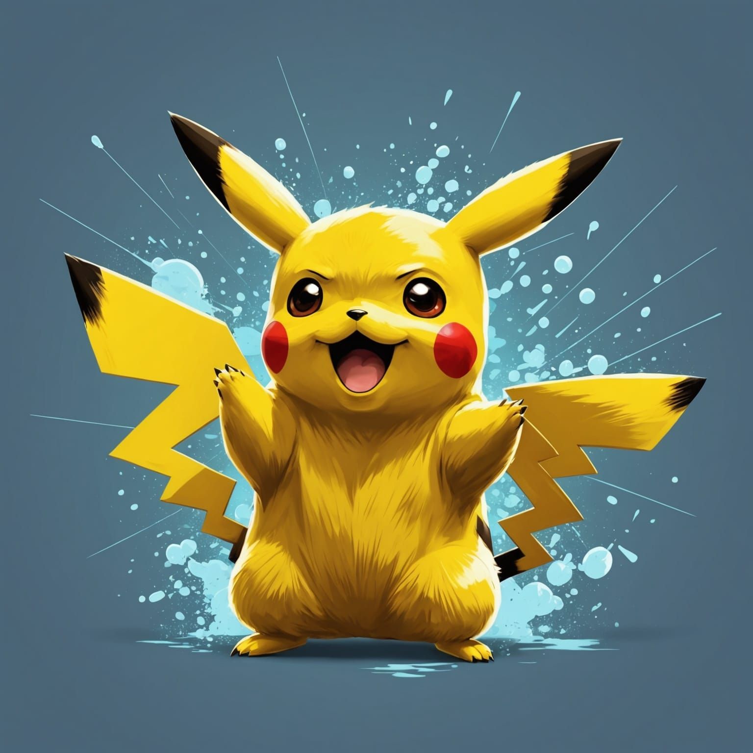 Pikachu Mid-Sneeze: An AI-Generated Moment