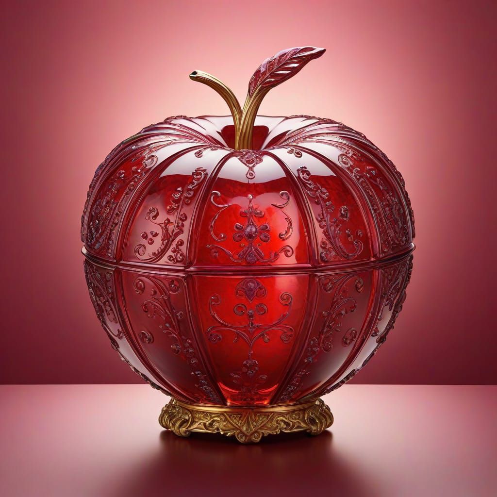 A Ruby Apple Masterpiece in Fabergé Style