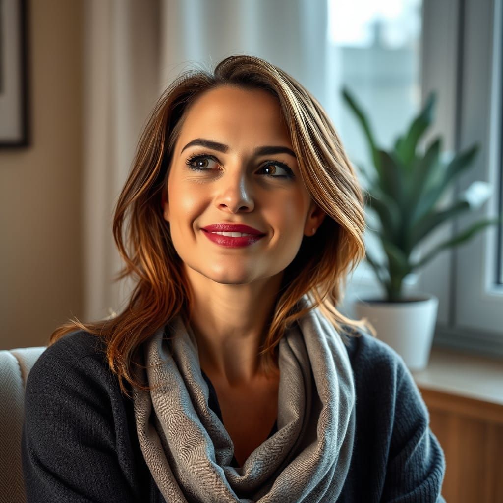 Woman's Portrait: Subtle Relief in Natural Lighting