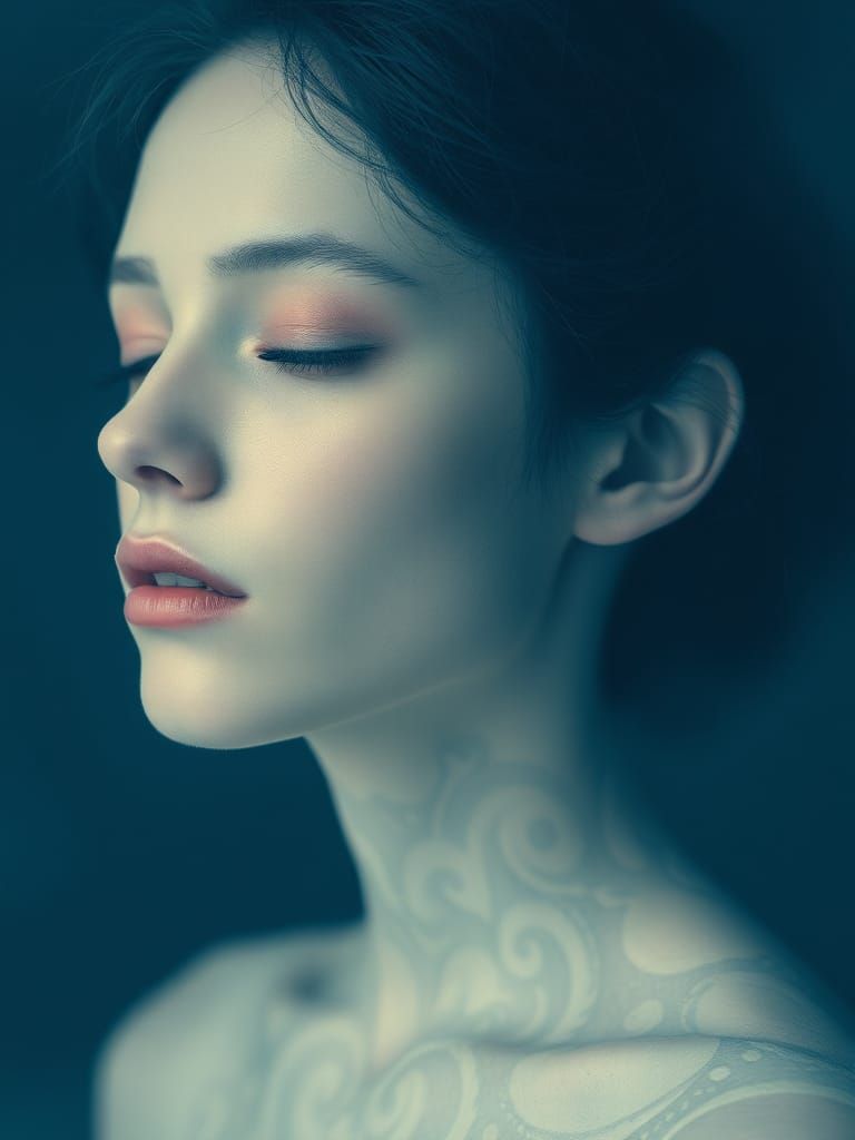 Ethereal Beings with Cyanotype Arabesque Skin