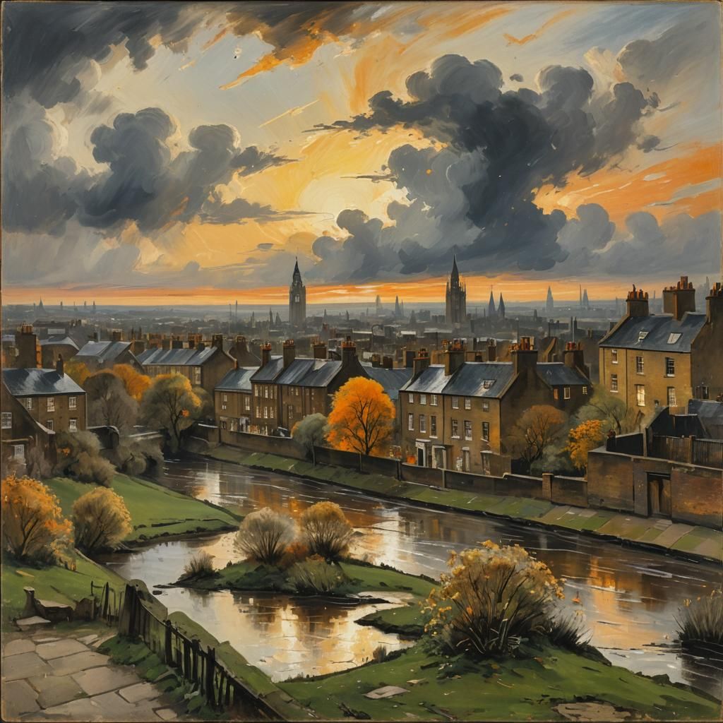 London Sunset: A Romantic Era Sky