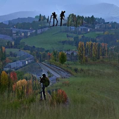 Apocalyptic Wasteland Under a Stormy Sky