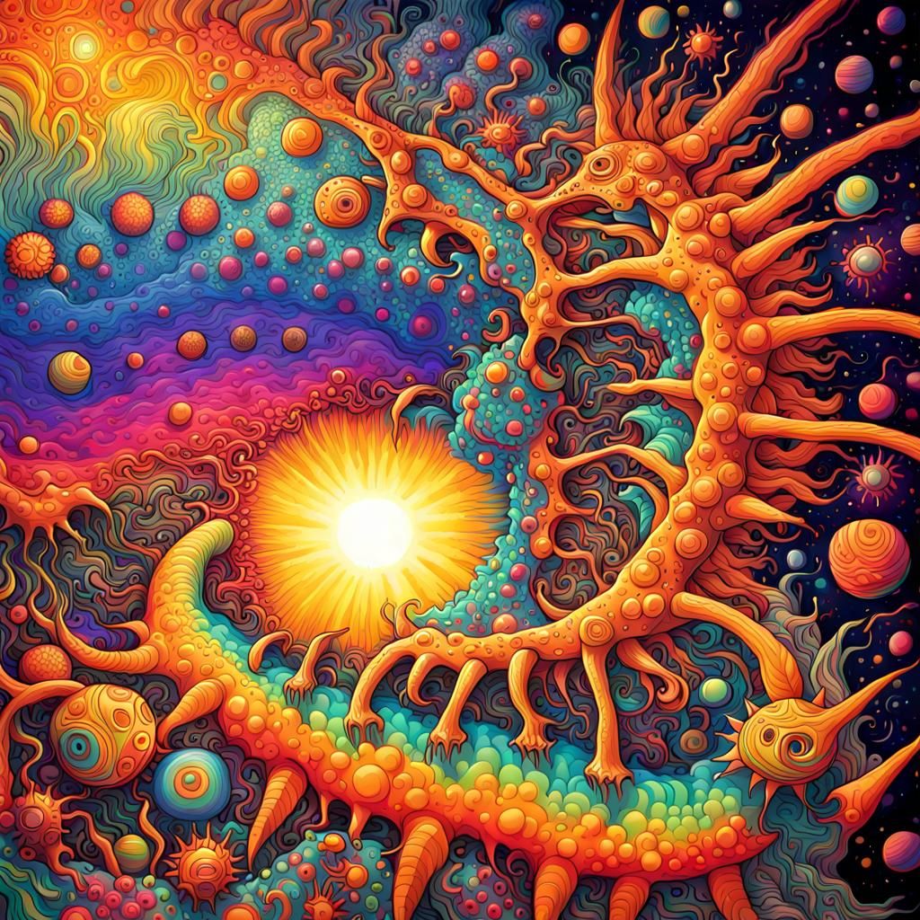 Breathing Universe: A Psychedelic Biomorphic Garden