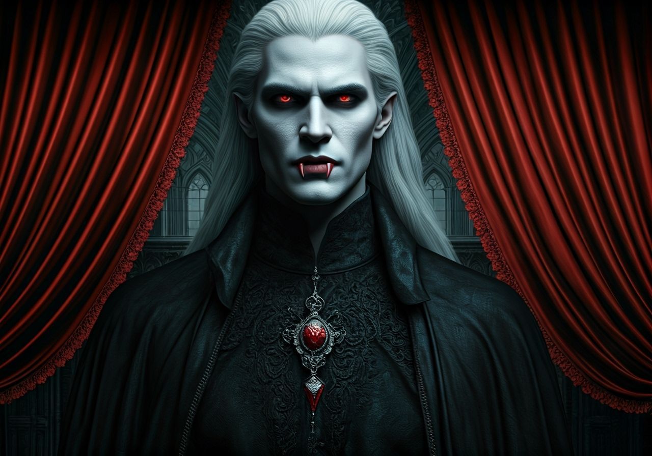 Gothic Vampire Portrait in Dark Fantasy Style