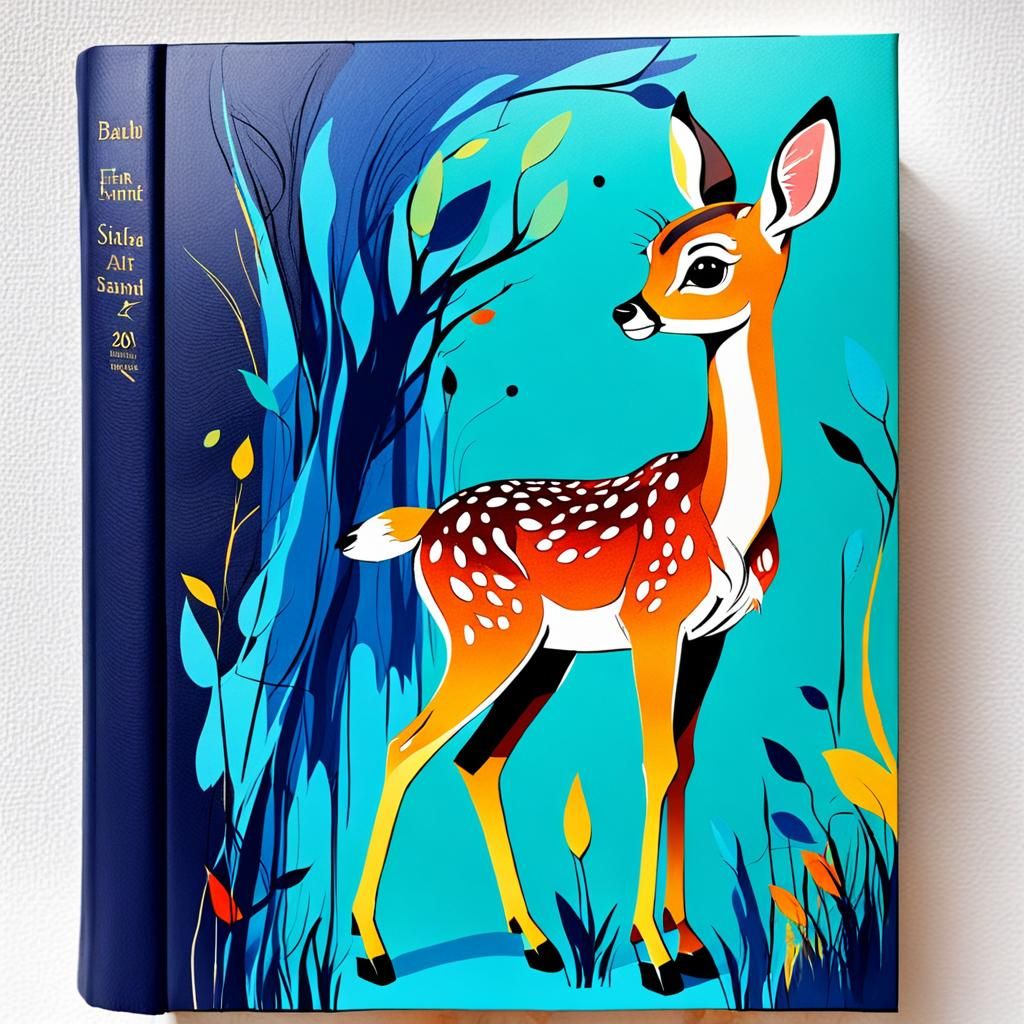 Bambi Book Cover in Abstract Art Style