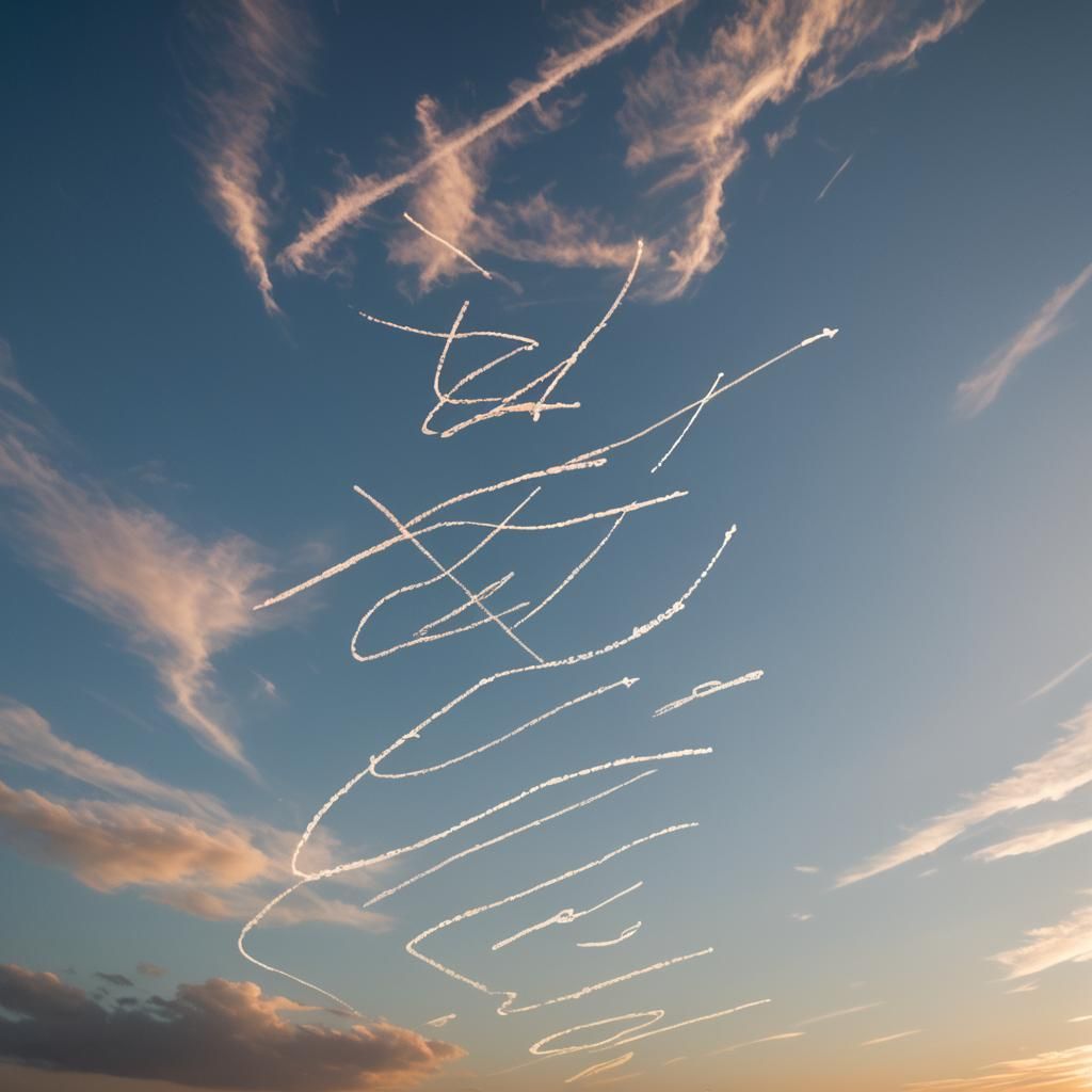 Sky Writing Art in Bokeh Photography Style