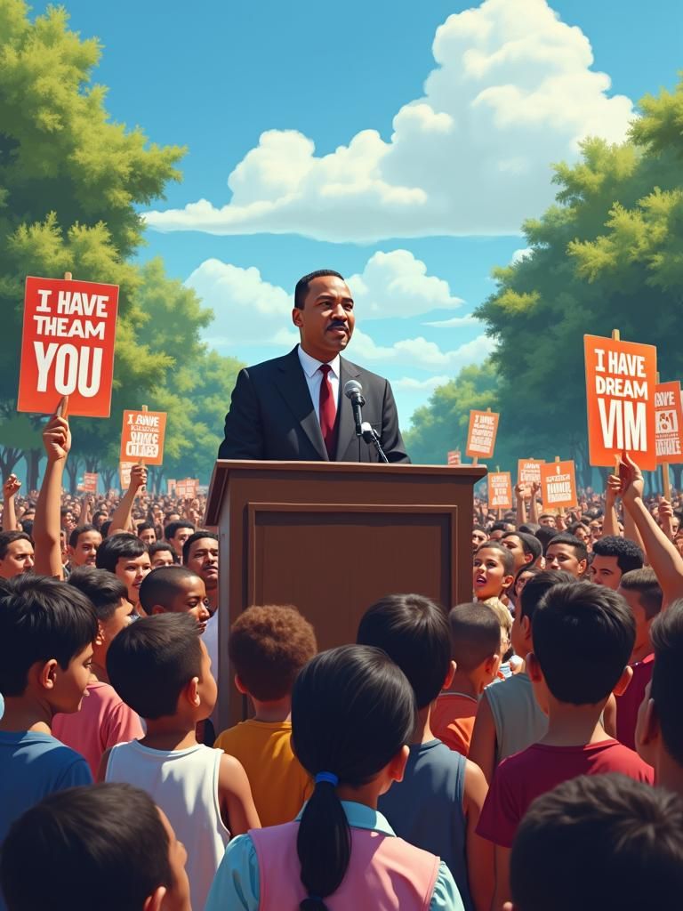MLK's Dream Speech: A Matte Painting Illustration