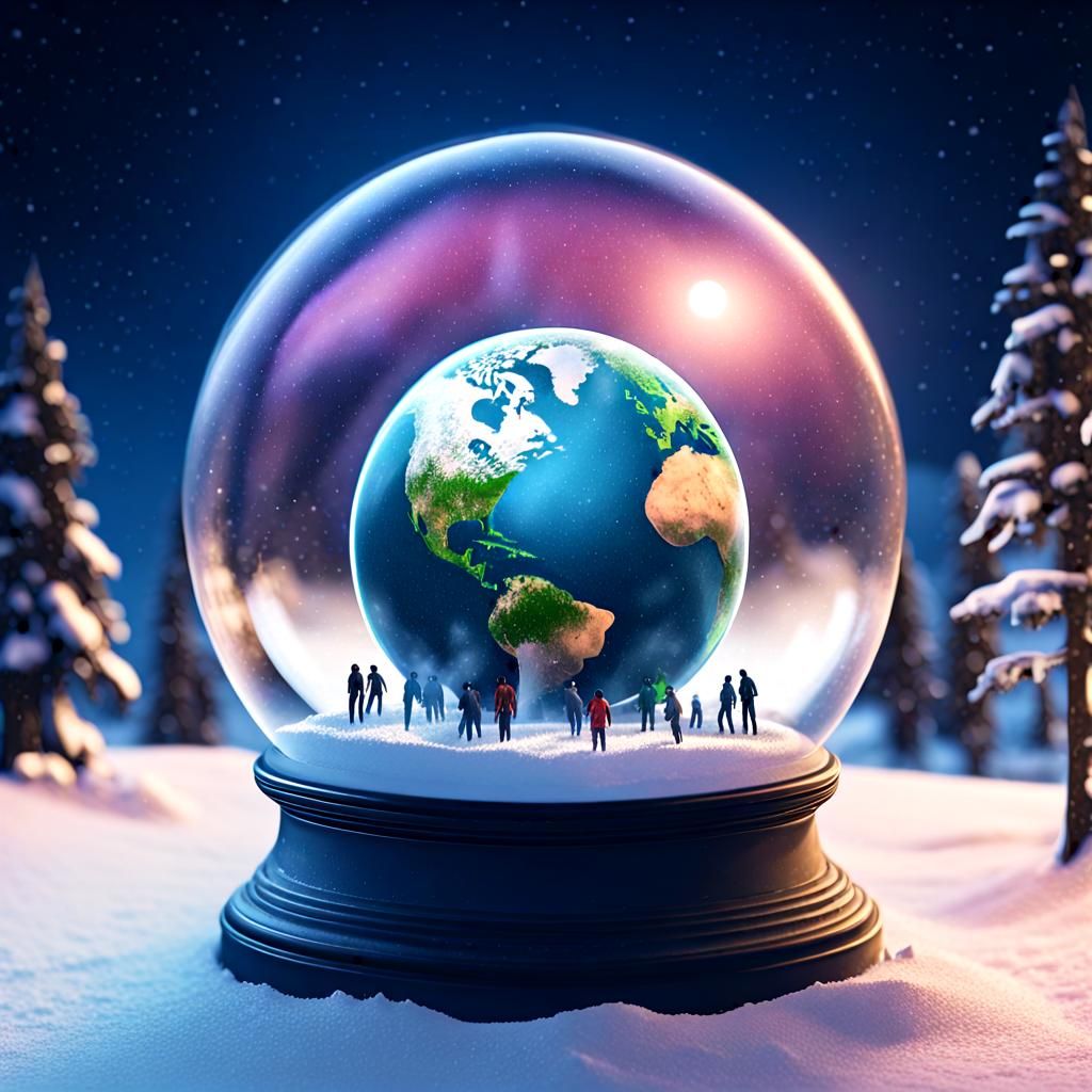 Earth in Snow Globe, Precisionist Alien Observation