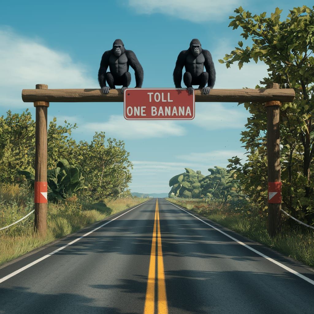 Gorilla Road Checkpoint: Banana Toll