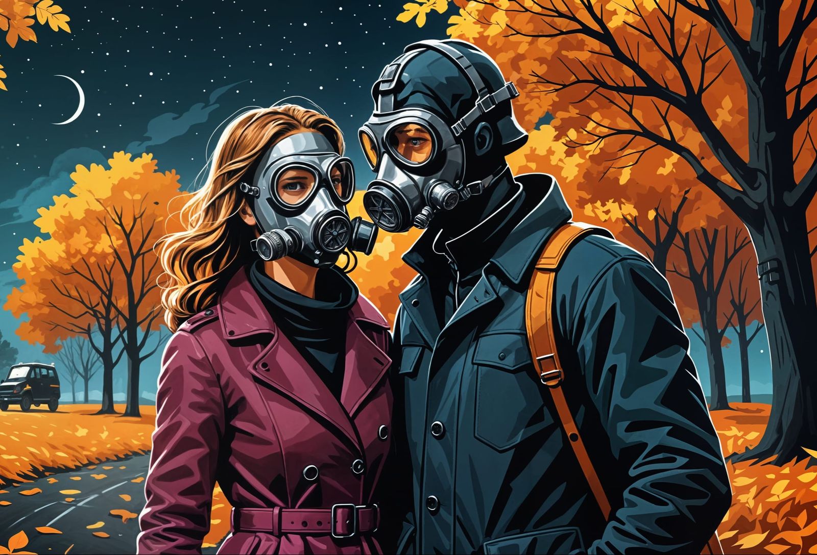 Surreal Autumn Date Night Under Dark Sky