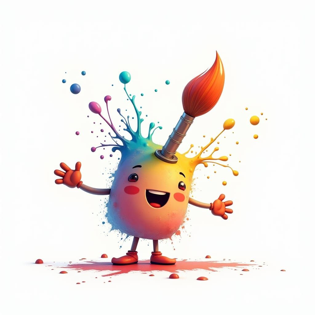 Whimsical Brushstrokes: An Arts Education Illustration