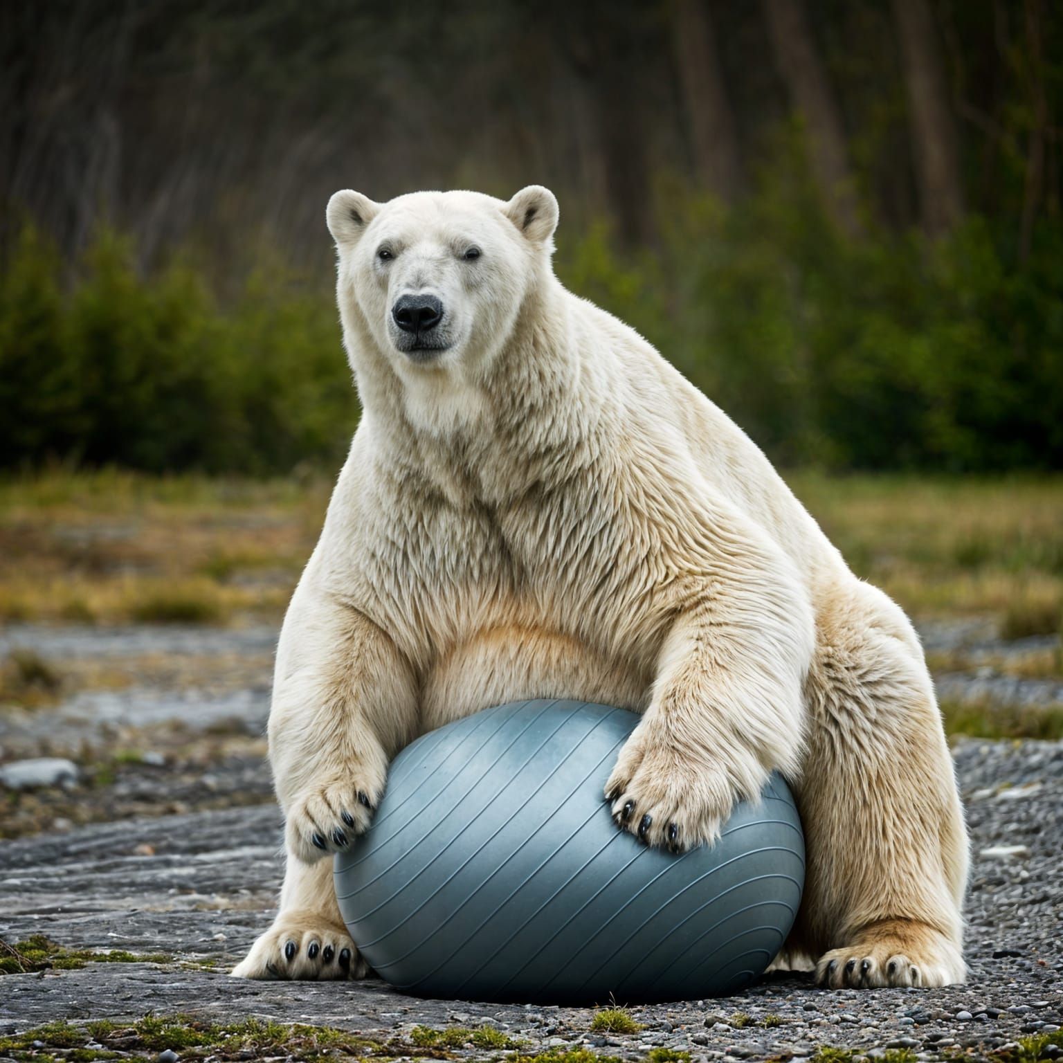Pregnant Polar Bear Prepares for Birth in Studio Setting