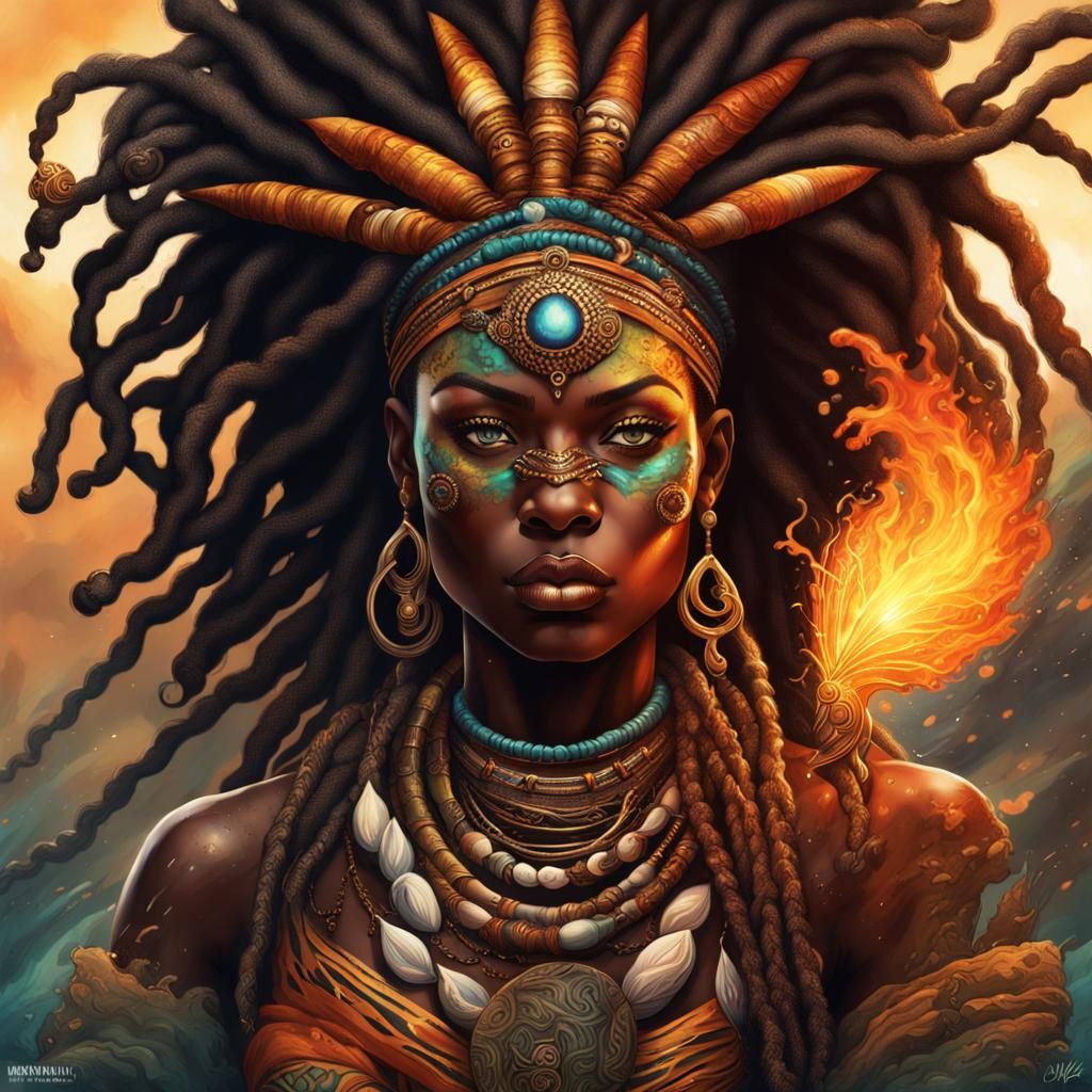 Powerful African Queen Goddess of Elements