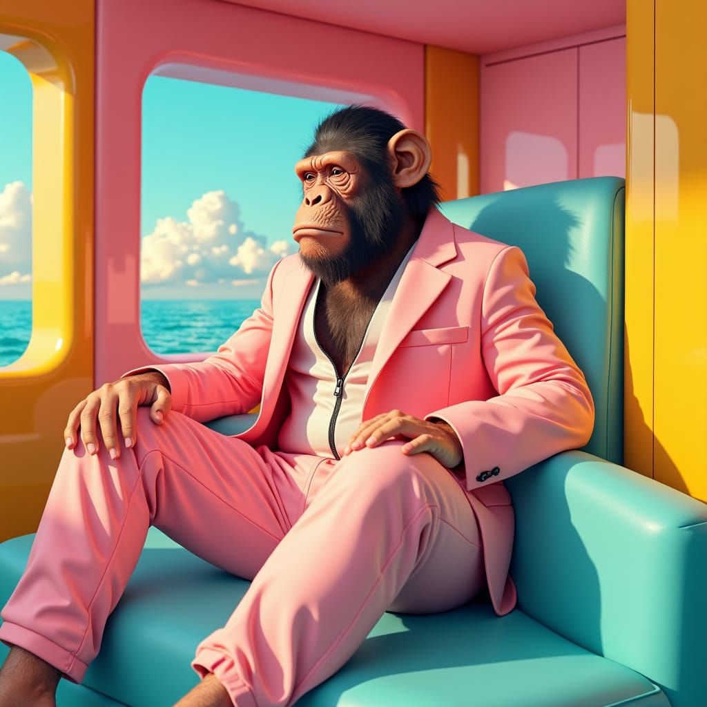 Bored Ape in Yacht Club: Pop Art Screen Print