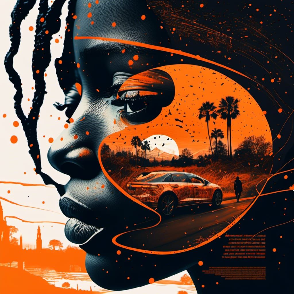 Melancholic Surrealism: Cinematic Double Exposure Image