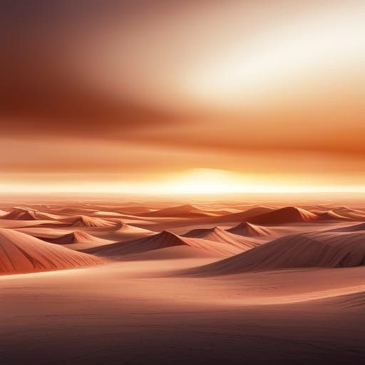 Epic Desert Sunset: Digital Matte Painting