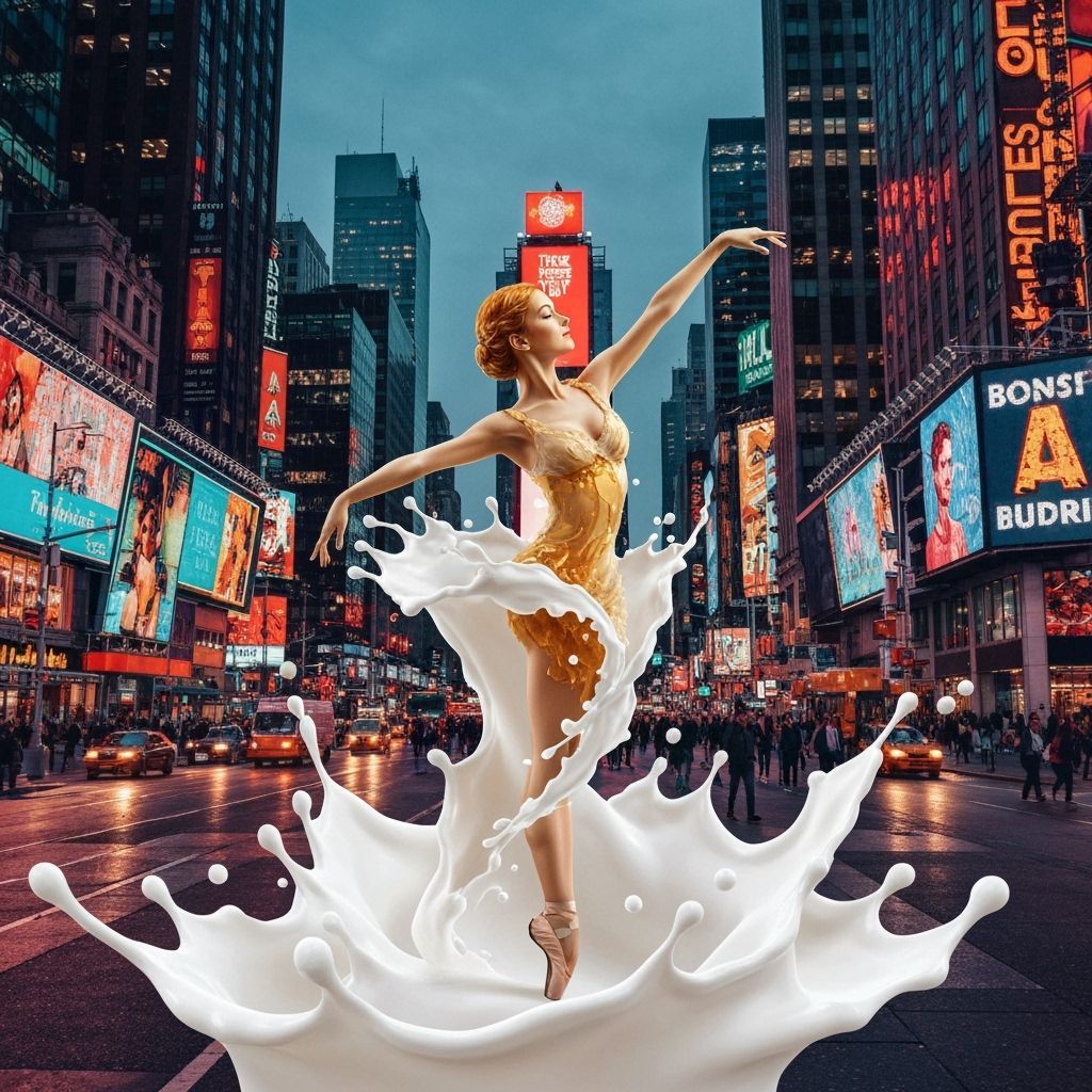 Woman of Milk and Honey Dances in Times Square