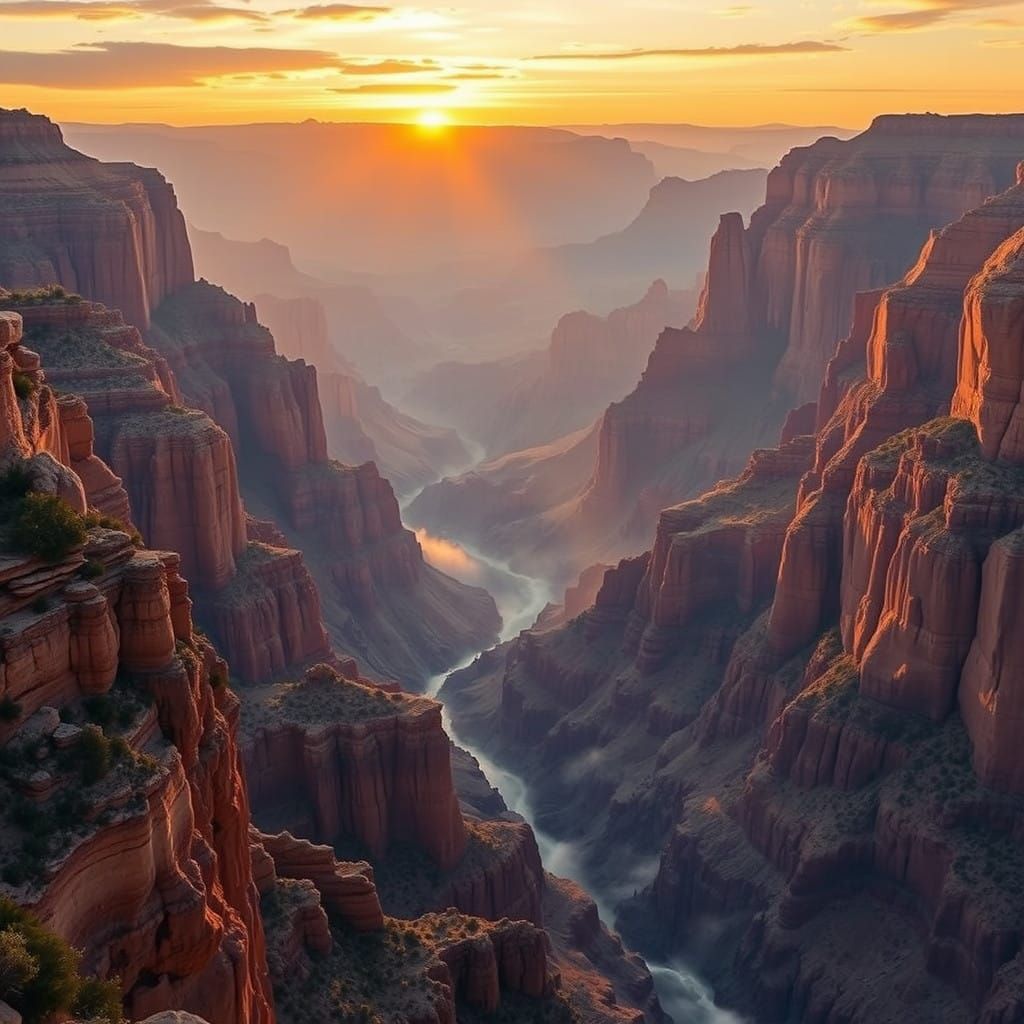 Golden Dawn Over the Grand Canyon