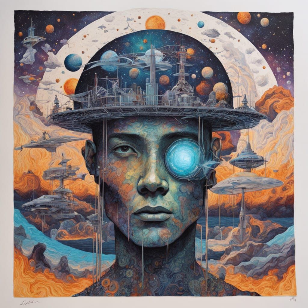 Infinite Cosmic Vortex in 8k Holographic Astral Illustration