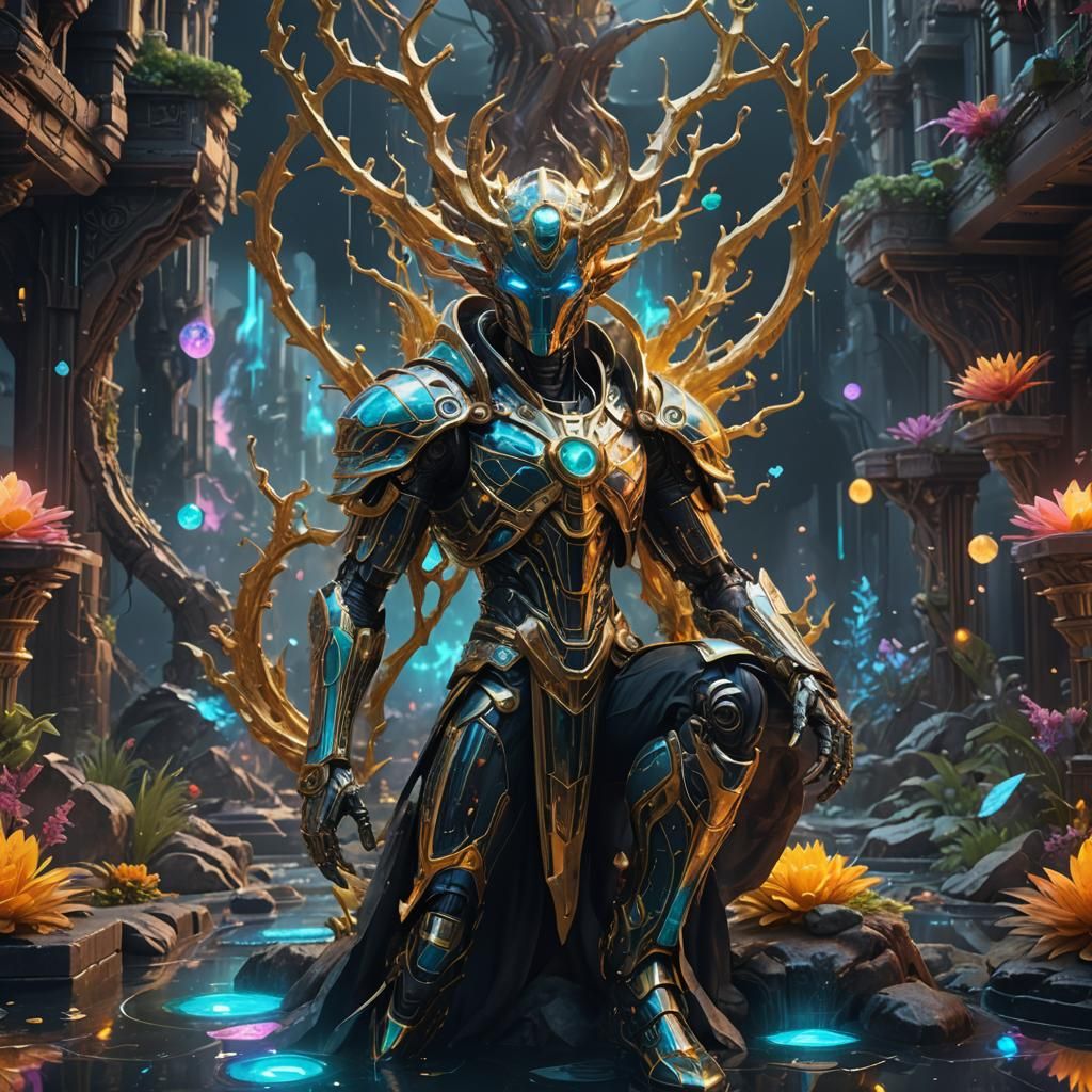 Fantastical Hologram Overall in Detailed Matte Painting