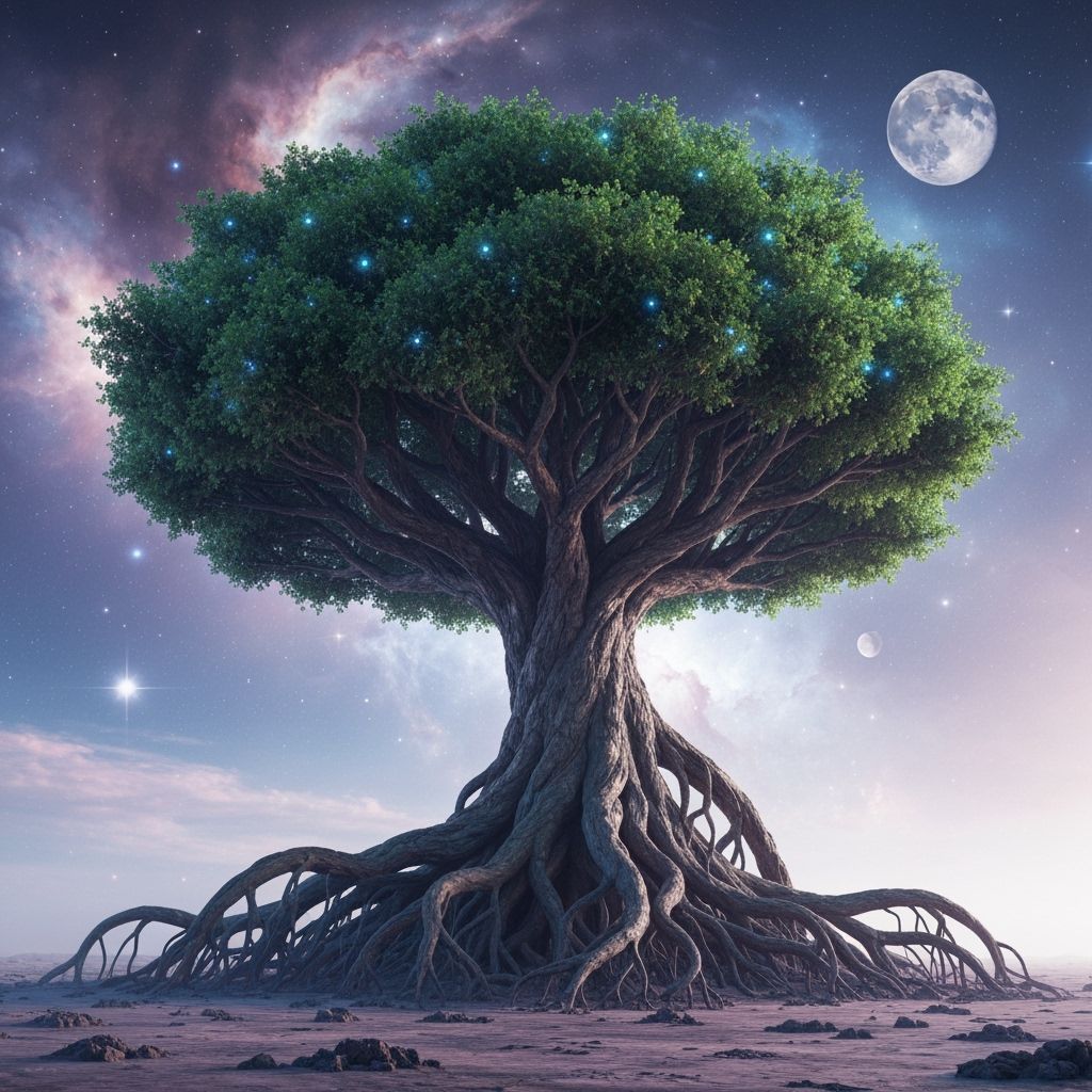 Cosmic Tree of Life on Alien Planet