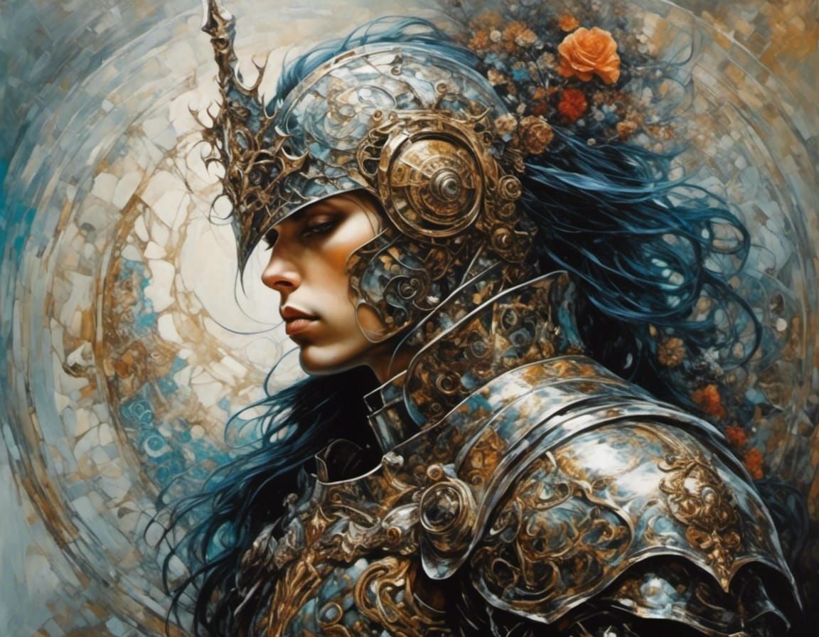 Fibonacci Armored Knight in Psychonaut Adventure Style