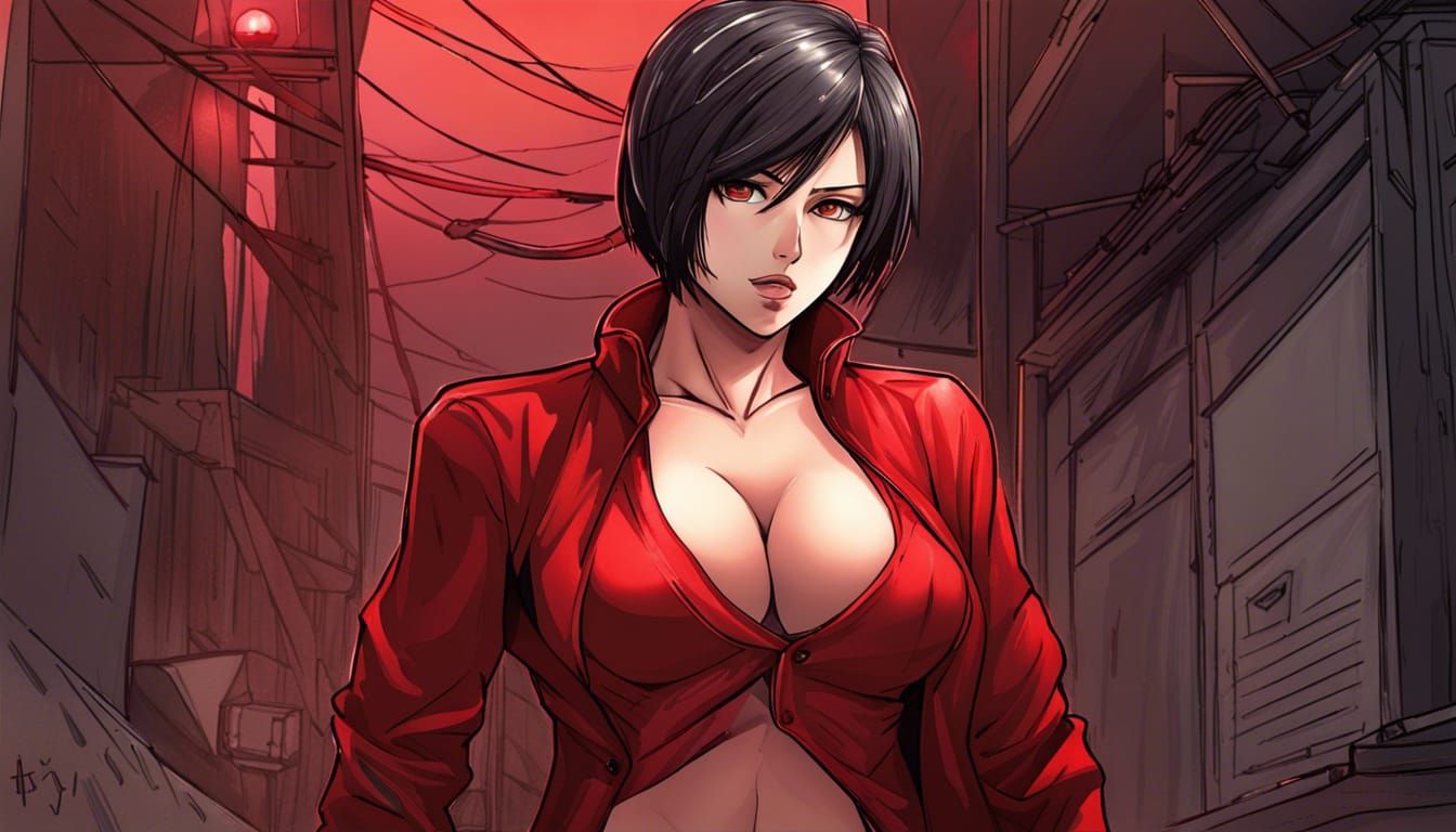 Ada Wong in Manhwa Style in Abandoned City