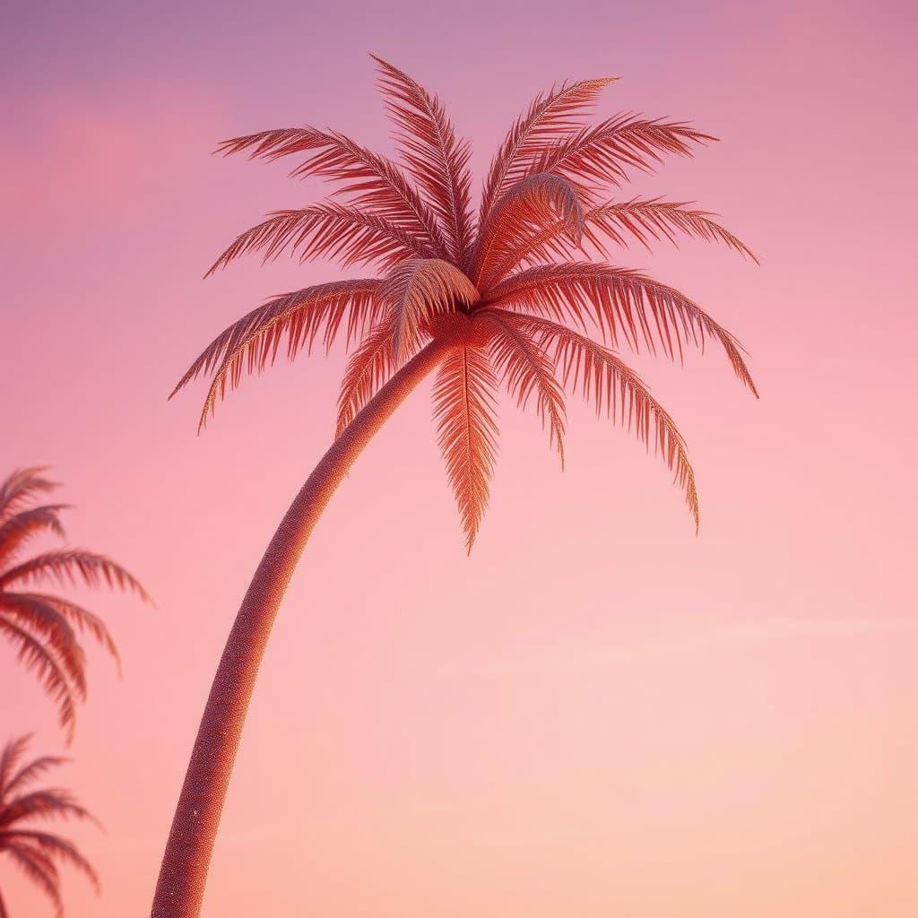 glitter palm trees