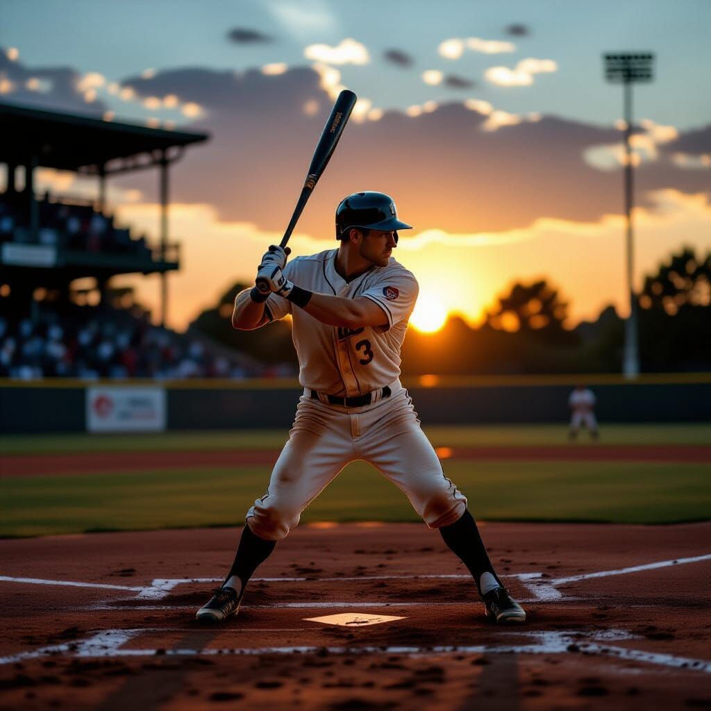 Baseball Player Dusk Film Poster