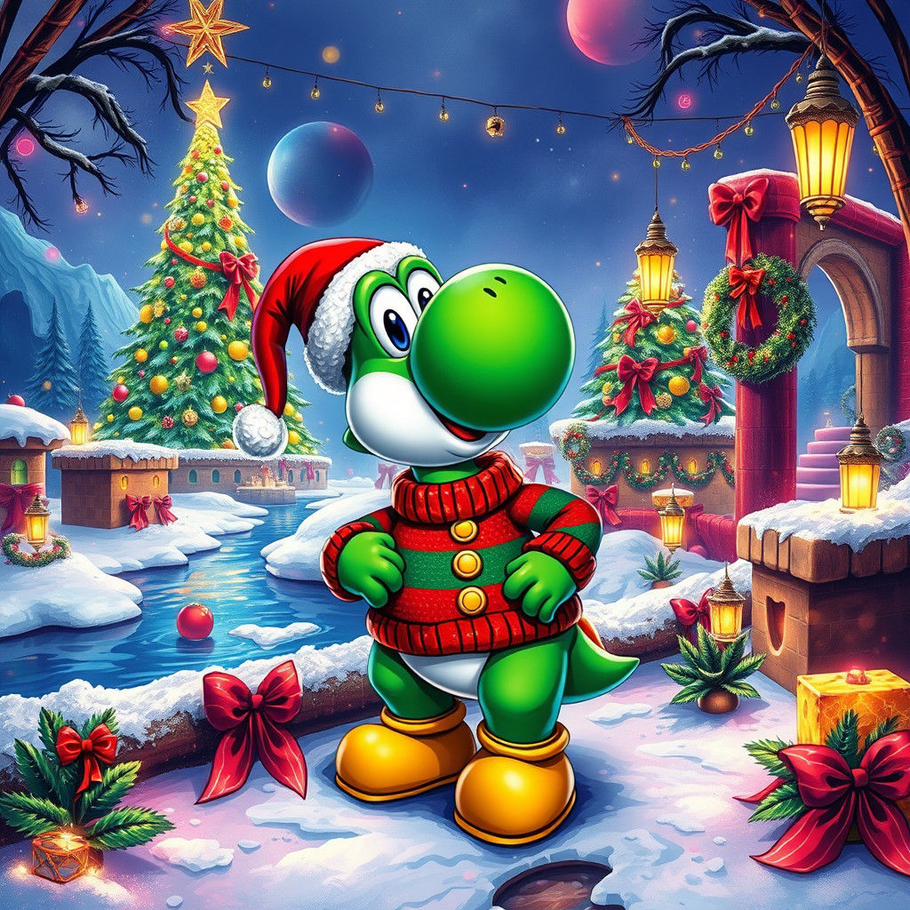 Yoshi's Christmas in Super Mario World, Graffiti Art