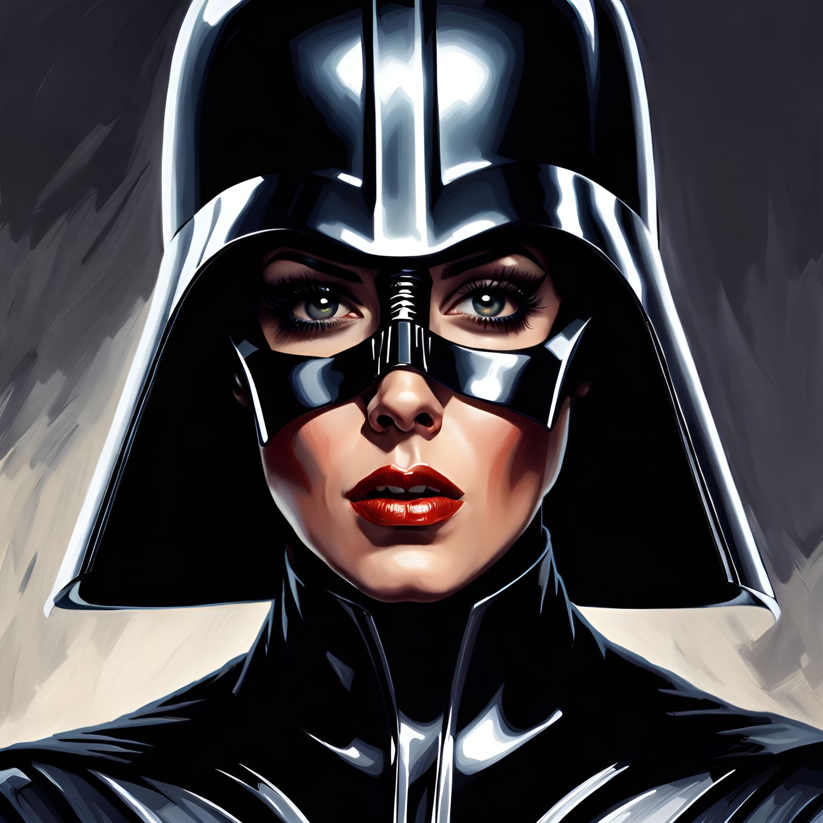 Glamorous Darth Vader Pin-Up Portrait