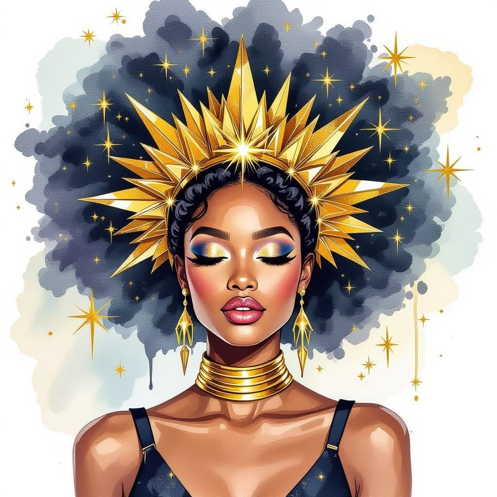 Starburst watercolor