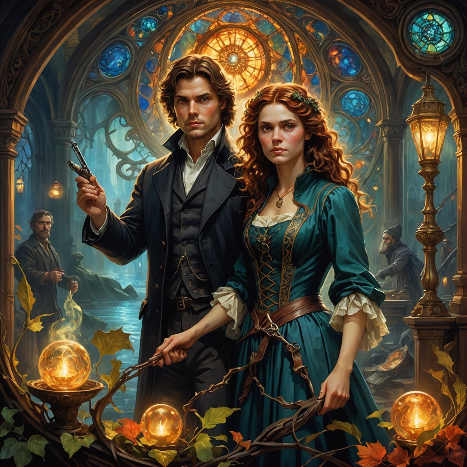 Eerie Supernatural Scene in Renaissance Style