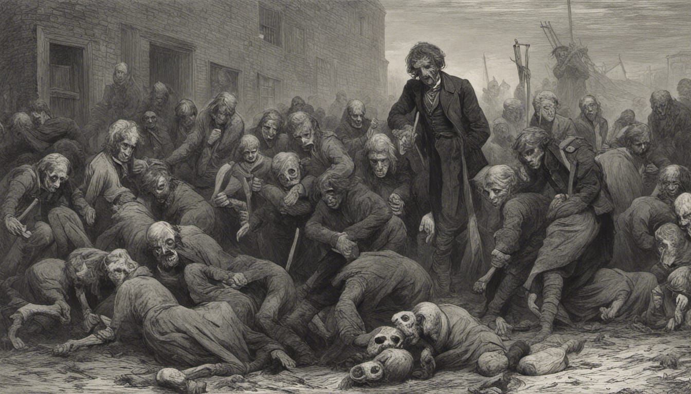 Famine Horror: A Dramatic Historical Scene
