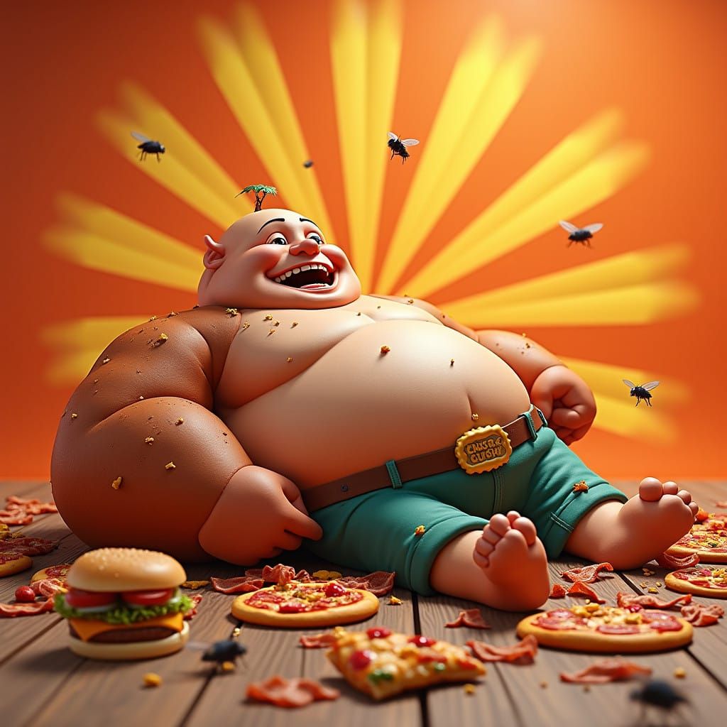 Jovial Giant in a Feast of Delights