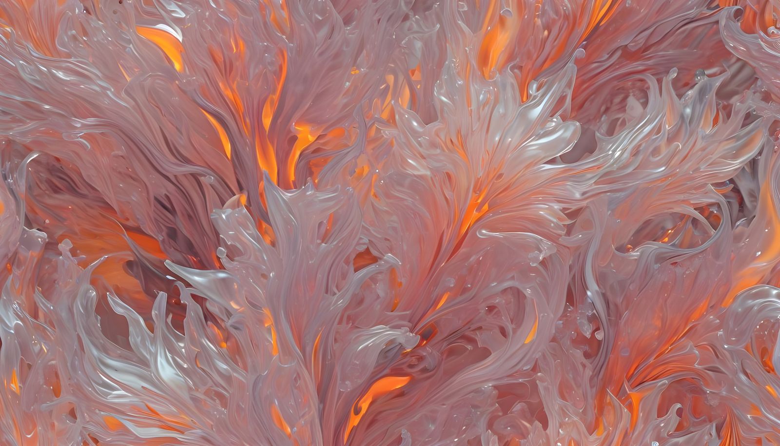 Calligraphic CGI Fire Sculpting in Pop Art Style