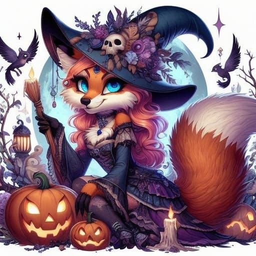 Fantasy Fox Witch Characters