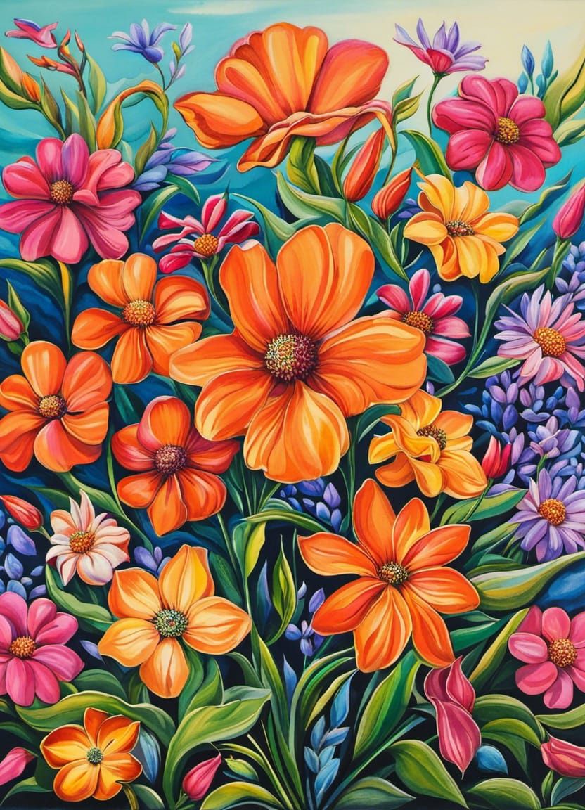 Graffiti Flowers Bloom in Desert Oasis