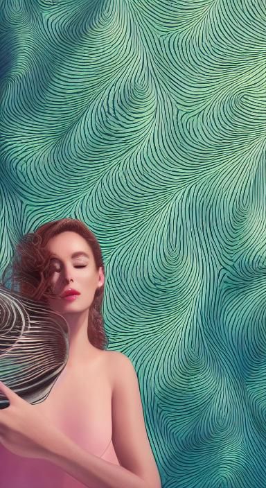 Ethereal Musician: Wind-Blown Notes in Hyperrealism