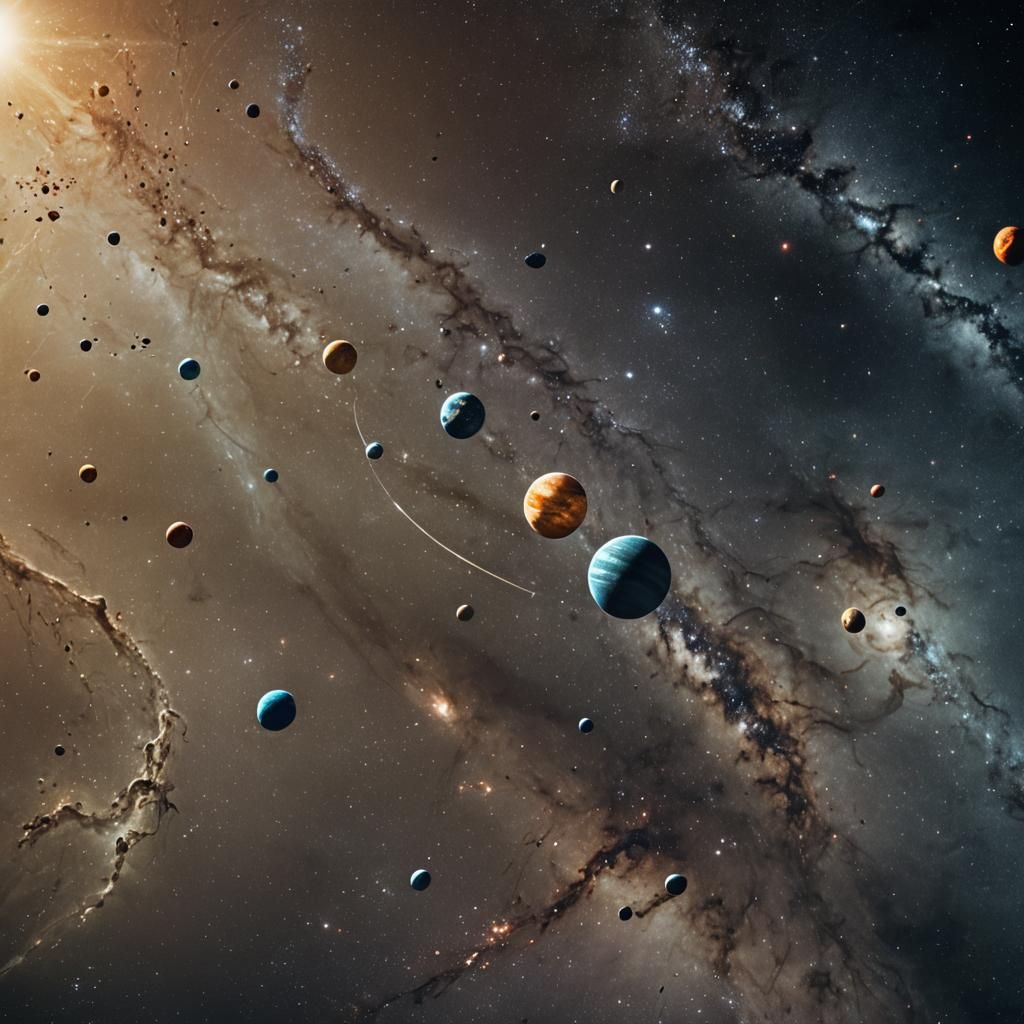 Dramatic Solar System Film Still