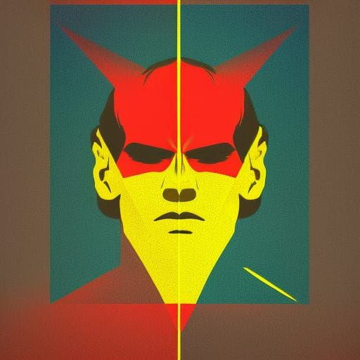 Danzig in Pop Art Screen Print, Bauhaus Style