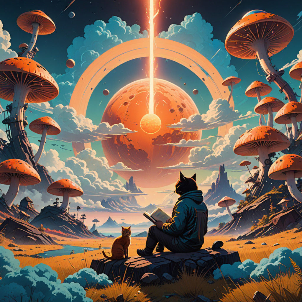 Ethereal Worldscape in the Golden Hour