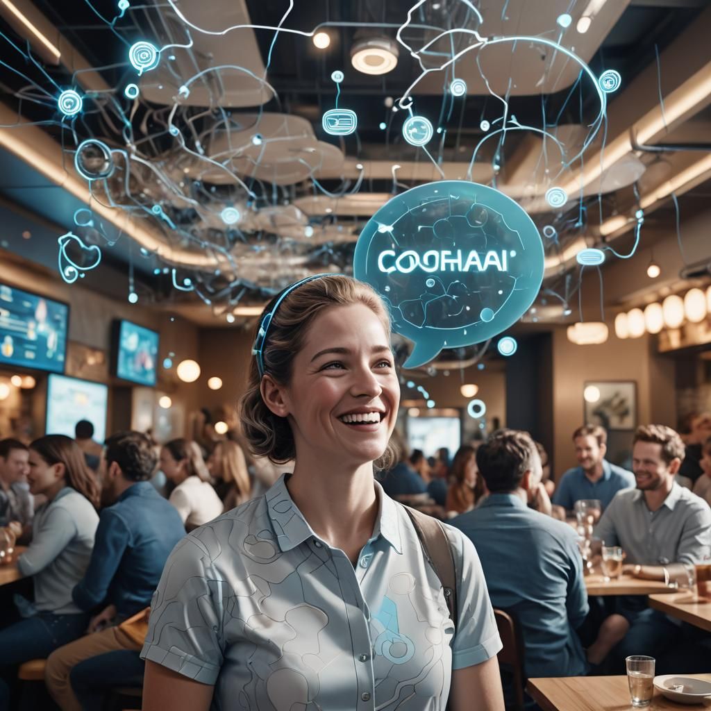 Confident Smile: Cochlear Implant in Sci-Fi Restaurant