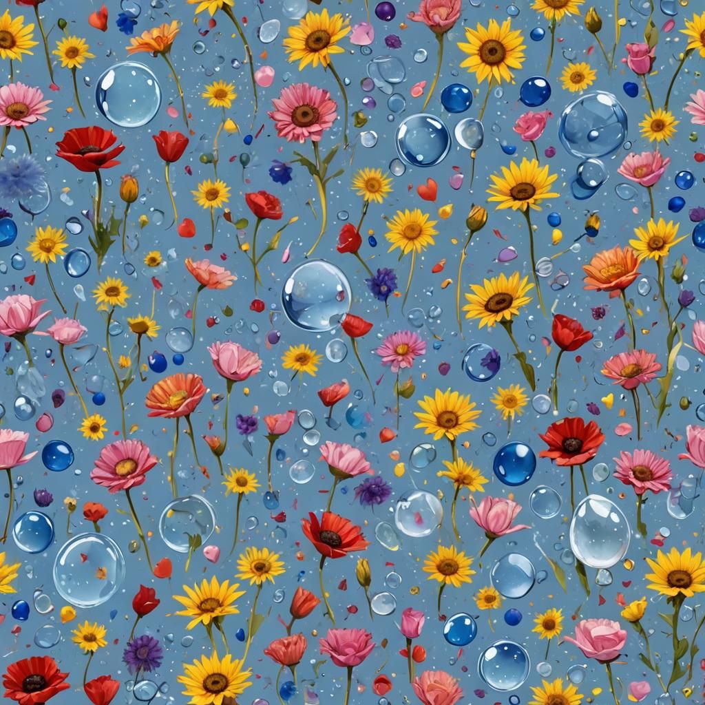 Broken Heart in Water with Rainbow Shards