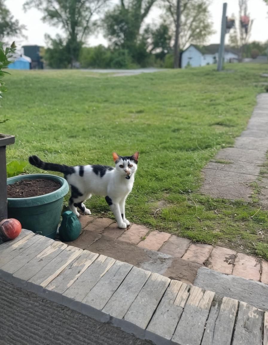 Cat Resembling Charlie Chaplin
