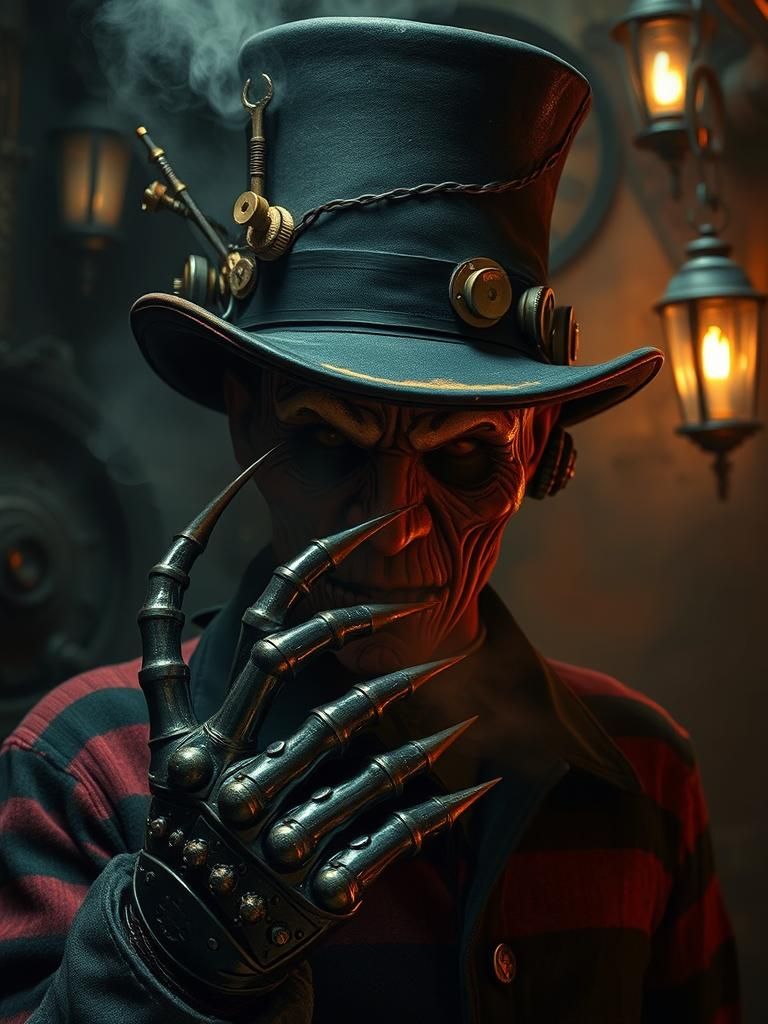 Steampunk Freddy Krueger with Clockwork Details